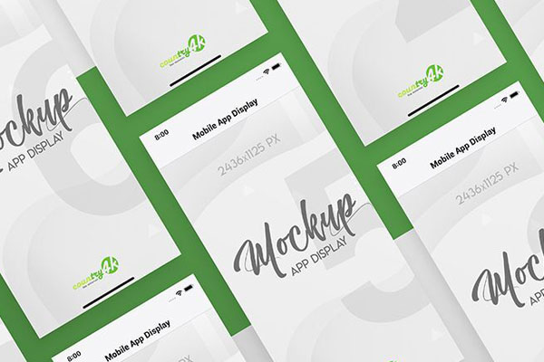 3 Mobile App Display Grid Mockups Free Download | Resource Boy