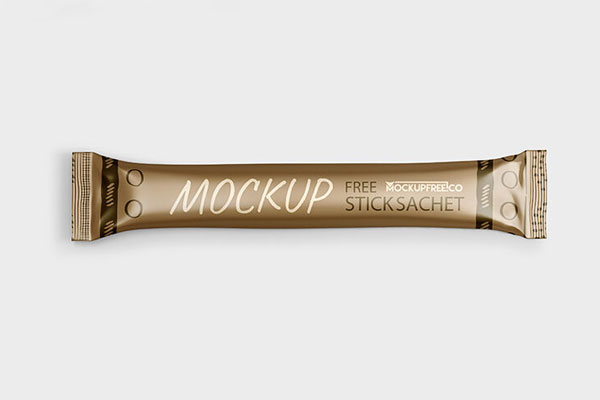 3 Mockups Including Stick Sachets in Different Views FREE PSD