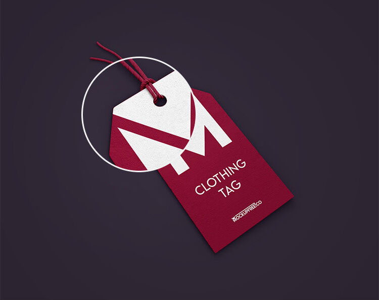 3 Mockups of Hangtags in Different Views and Positions FREE PSD