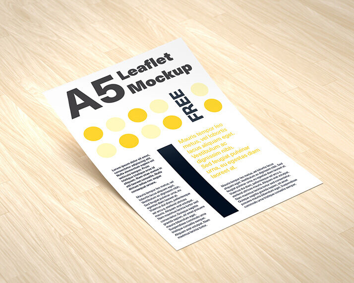 3 Mockups of Leaflets in Different Angles FREE PSD