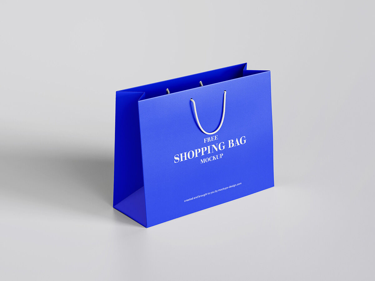 3 Mockups of Shopping Bag in Different Views FREE PSD
