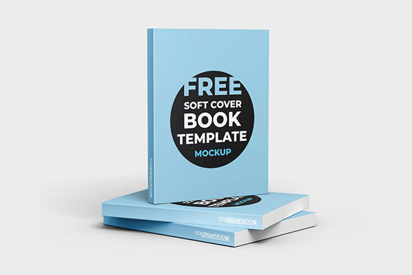 3 Mockups of Soft Cover Books FREE PSD