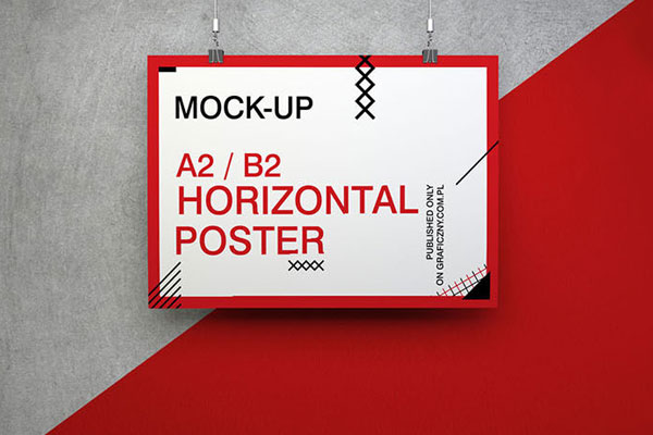 Four square posters mockups banners Royalty Free Vector