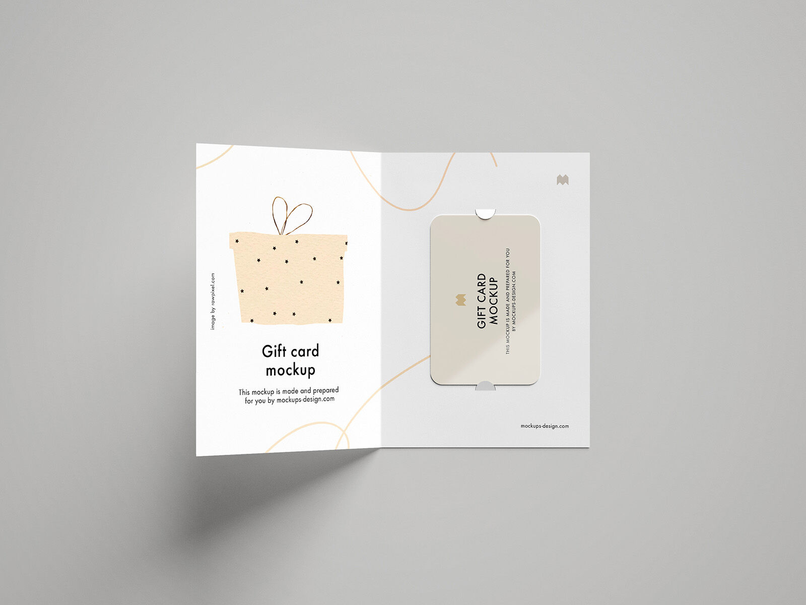5 Gift Card and Gift card Holder Mockups in Different Views FREE PSD