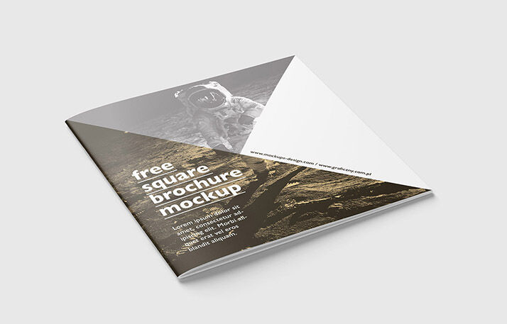 6 Mockups Featuring Square Brochure FREE PSD