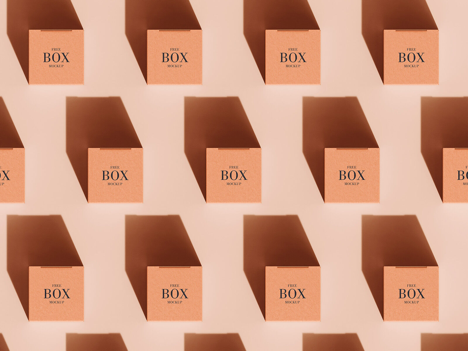 6 Mockups of Packaging Boxes in Grid Layout FREE PSD