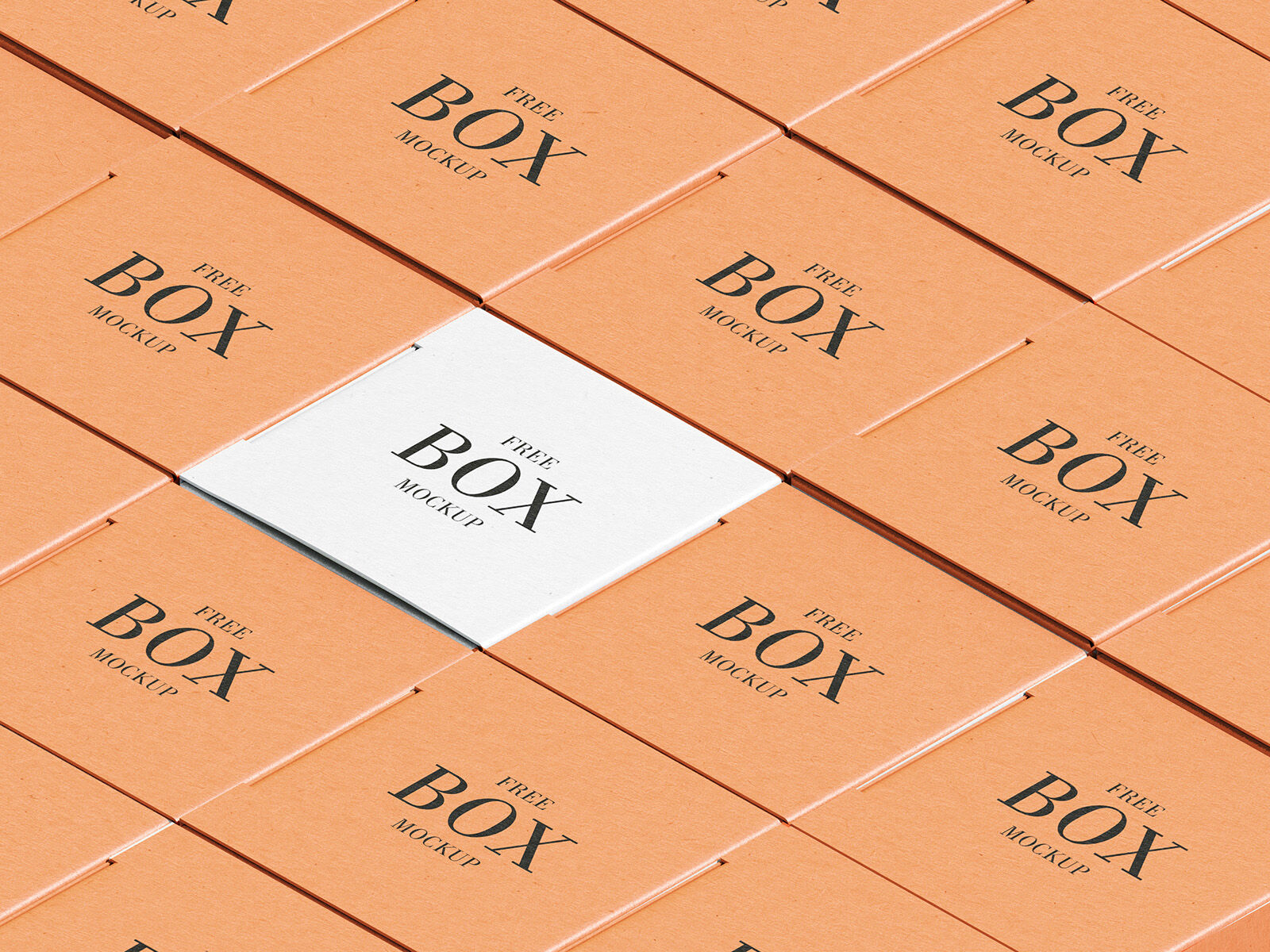 6 Mockups of Packaging Boxes in Grid Layout FREE PSD