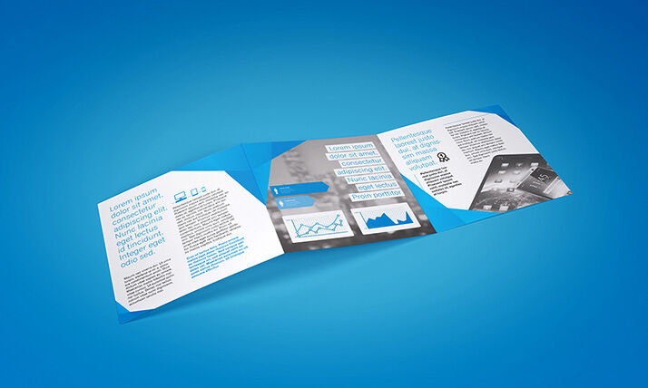 6 Mockups of Tri-fold Square Brochure in Various Shots FREE PSD