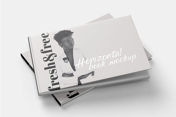 7 Mockups of Landscape Hardcover Book FREE PSD