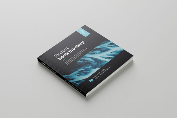 8 Square Book Mockups in Different Views Including a Grid Layout FREE PSD