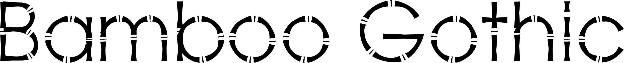 Bamboo Gothic Font