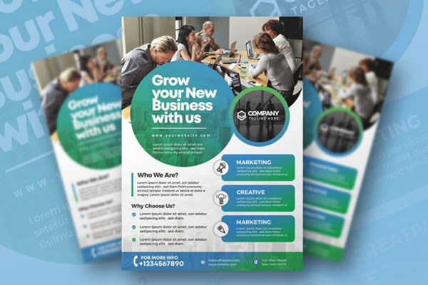 Abstract Urban Business Flyer Template FREE PSD