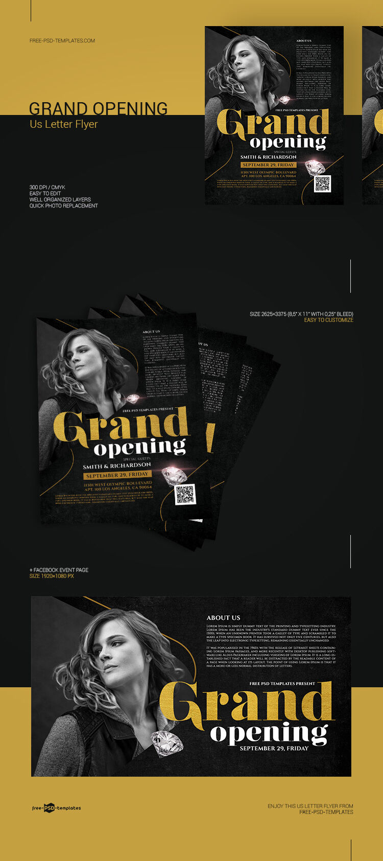 Free custom printable grand opening flyer templates