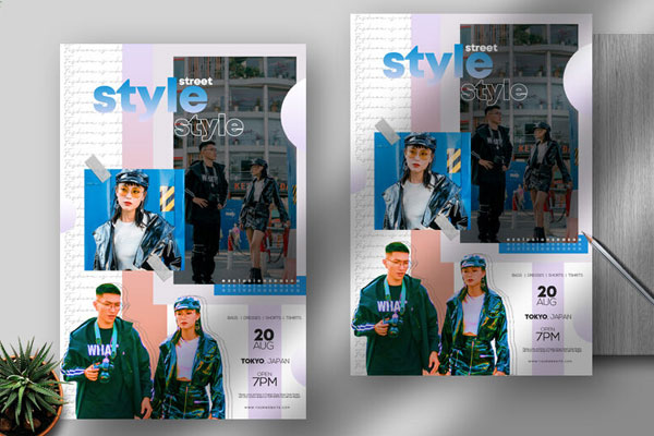 Collage Fashion Flyer Template FREE PSD