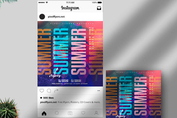 Colorful Typography Instagram Banner Template FREE PSD
