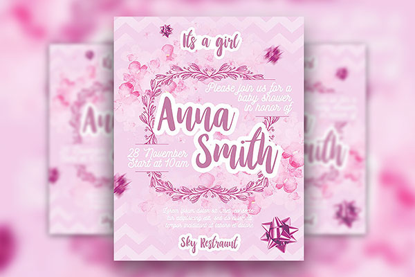 Cute Baby Show Flyer Template FREE PSD