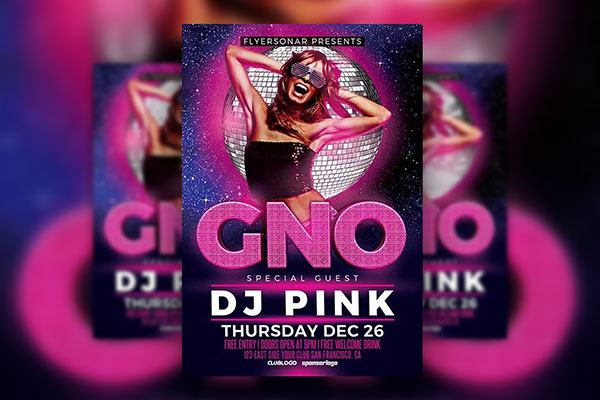 Dance Performance and Nightclub Events Flyer Template FREE PSD