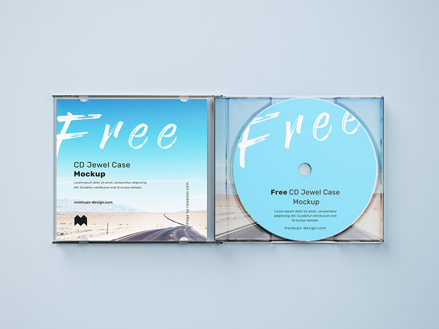 Five CD Jewel Case Mockups from Different Angles FREE PSD