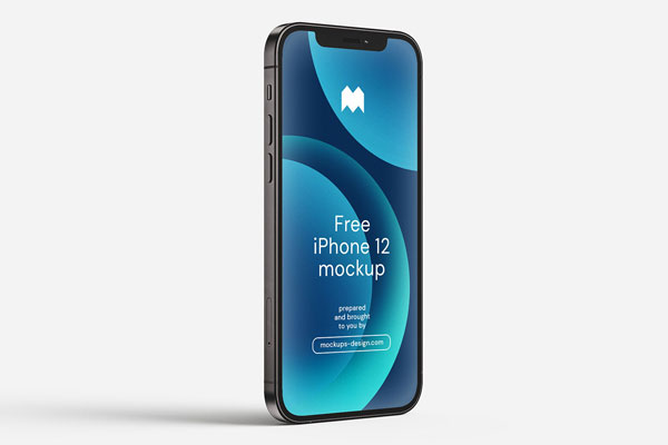 Five iPhone 12 From Different Angels Mockups FREE PSD