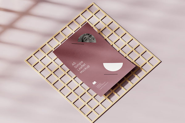 Four A5 Flyer Mockups at Different Angeles FREE PSD