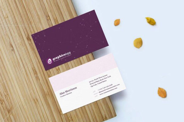 Front and Back Business Card Mockup FREE PSD