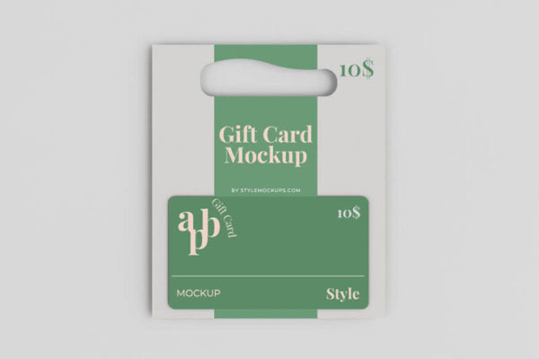 Front View Gift Card Mockup FREE PSD
