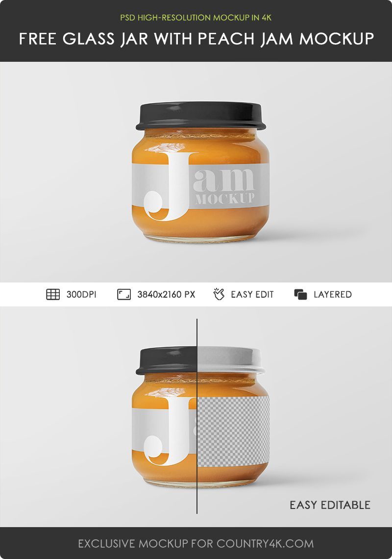 Glass Jam Jar With Clamp Lid Mockup - Free Download Images High