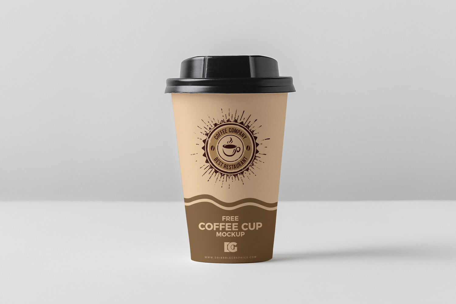 Front View Paper Coffee Cup In Plain Setting Mockup (free) - Resource Boy