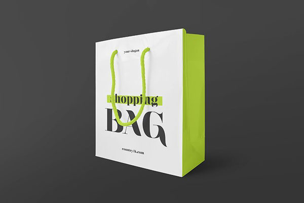 Glossy Plastic Shopping Bag Mockup FREE PSD