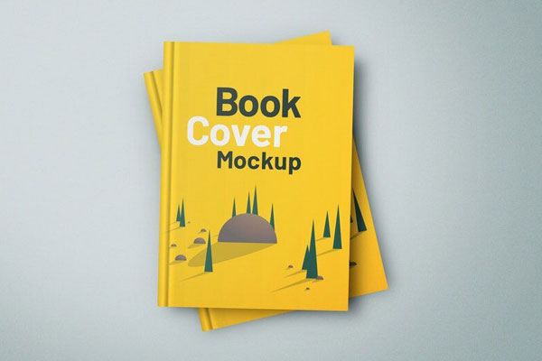 Mockup Showing Two Hardcover Books on Each Other FREE PSD