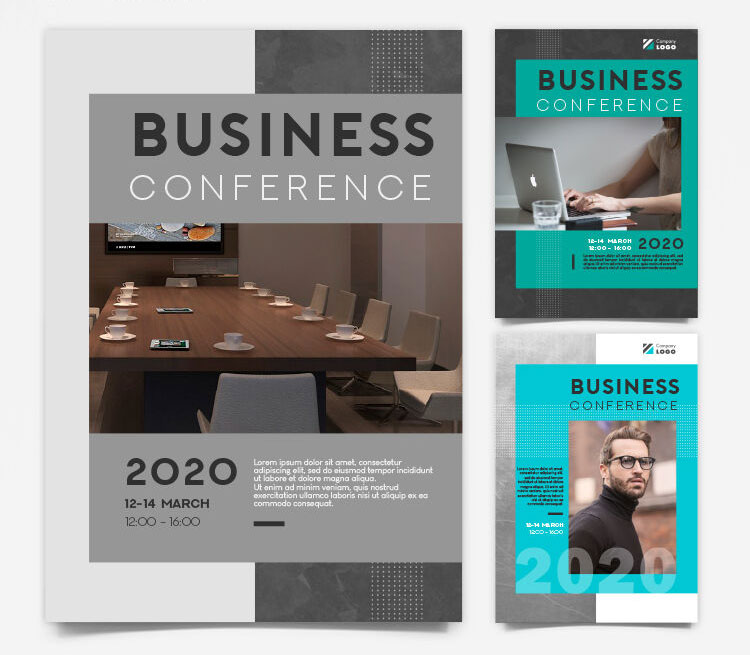 Modern Business Conference Flyer Template FREE PSD