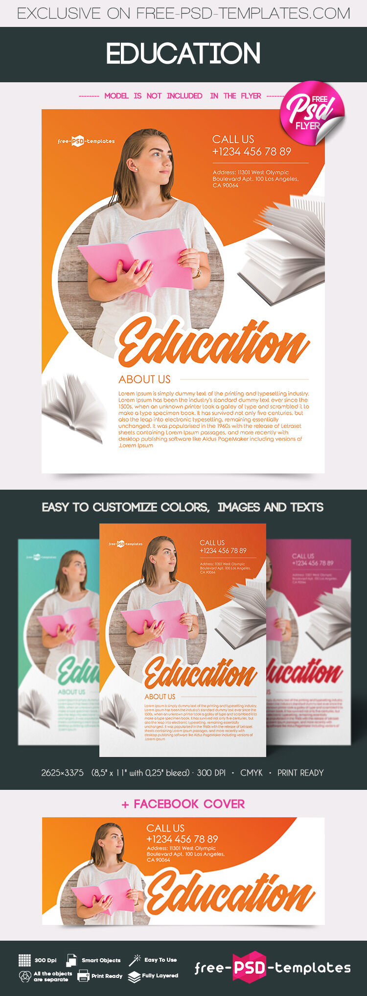 Modern Education Flyer Template (FREE) - Resource Boy