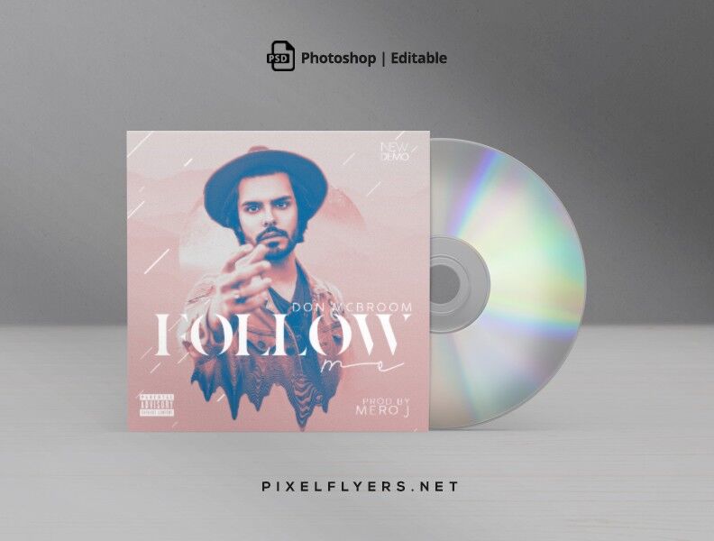 Modern Pastel CD Cover Template FREE PSD