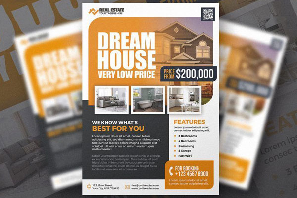 Modern Real Estate Business Flyer Template (FREE) - Resource Boy