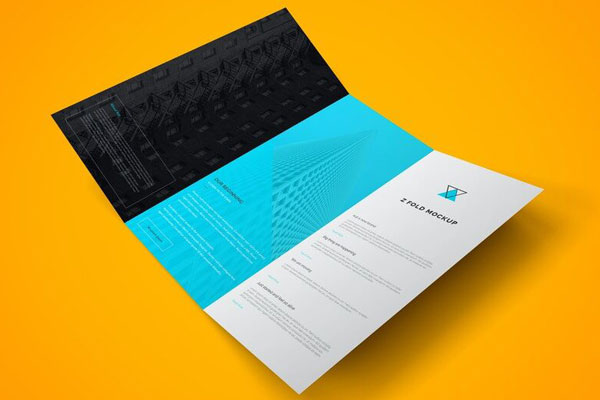 Open Trifold Brochure Mockup FREE PSD