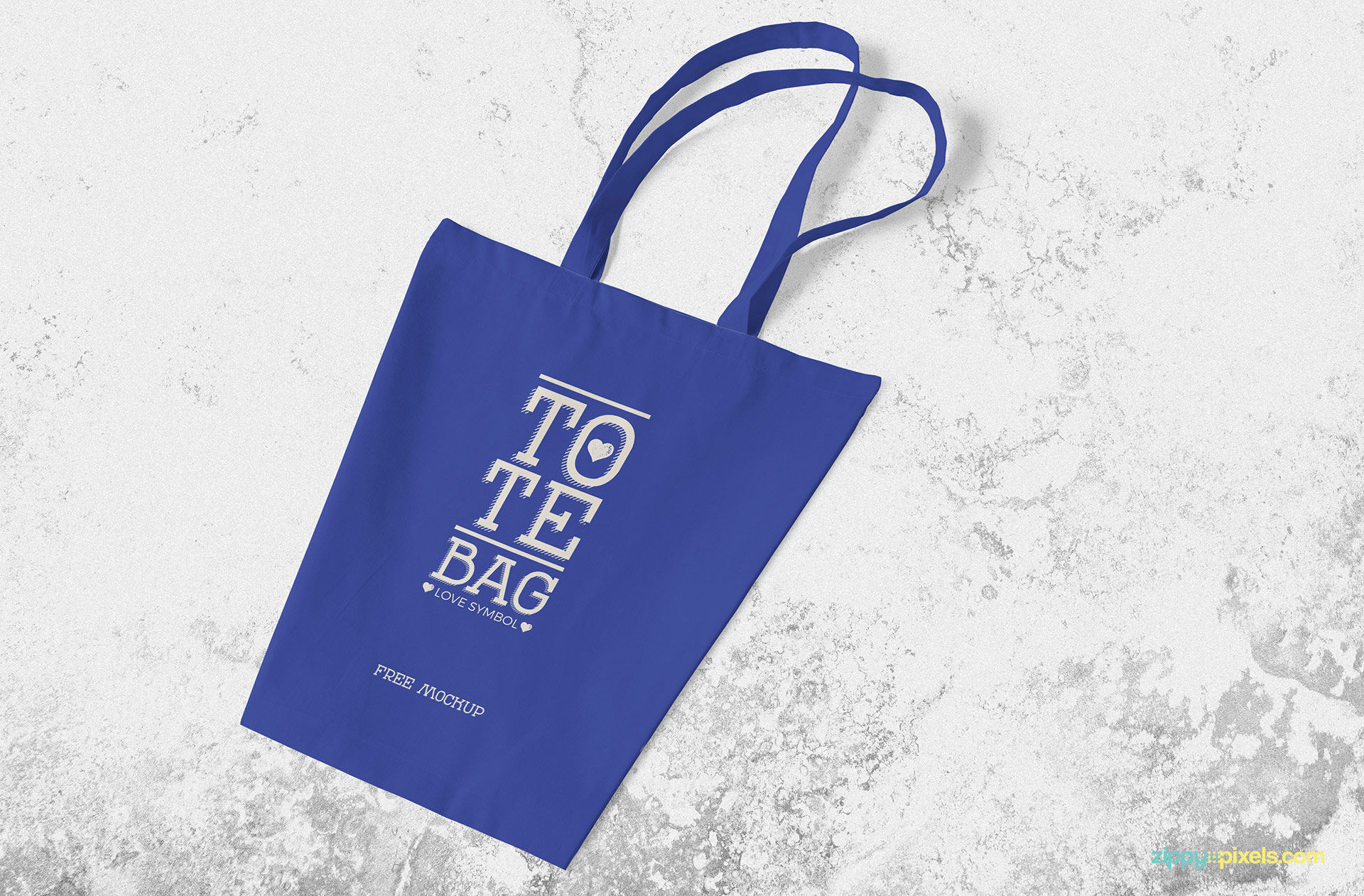 Overhead View of Cotton Tote Bag Laid on the Ground Mockup FREE PSD