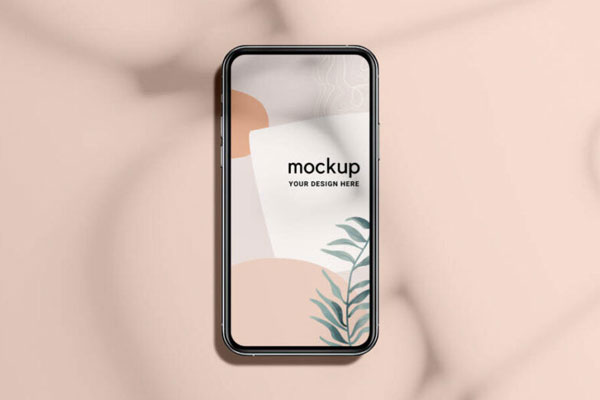 Overhead View of iPhone 12 Pro Mockup FREE PSD