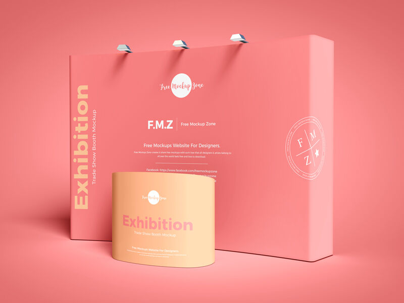 Free Exhibition Booth Mockup (PSD)