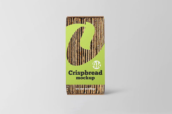 Standing Crispbread Packaging Mockup FREE PSD