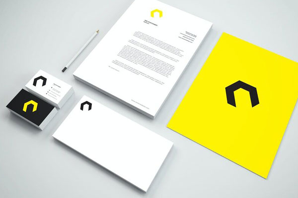 Stationery Mockup Featuring Cards, Papers and a Pencil FREE PSD