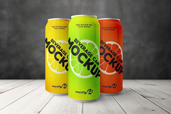 Front View of a Drink Can Mockup (FREE) - Resource Boy