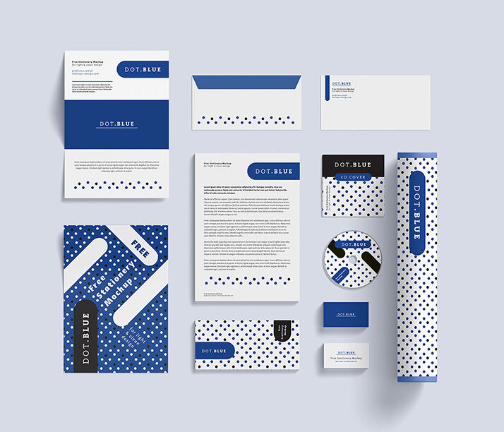 Three Corporate Identity Mockups from Different Angles FREE PSD