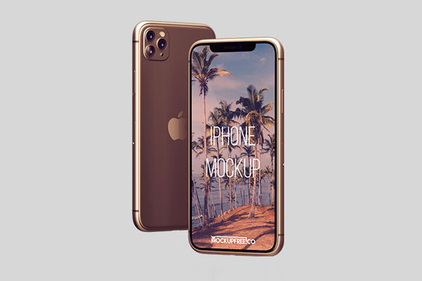 Three iPhone 11 Pro Max Mockups FREE PSD