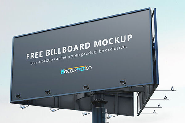 Three Mockups of a Three Sides Billboards (FREE) - Resource Boy