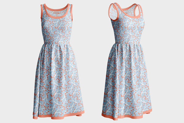 Three Sleeveless Sundress Mockups FREE PSD