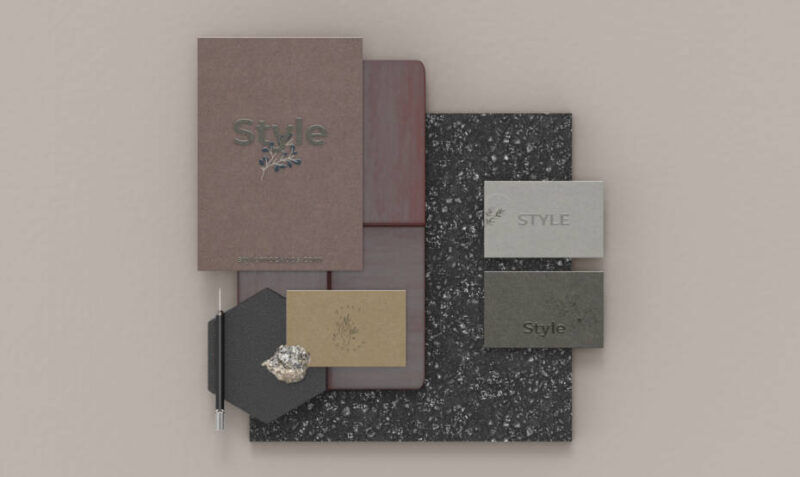 Top-View Elegant Branding Stationery Set Mockup FREE PSD