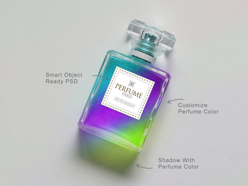 Top View of Perfume Bottle Mockup FREE PSD