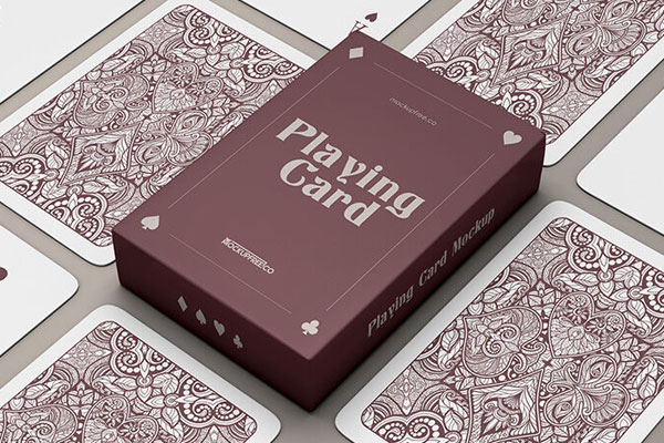 Front Shot of Playing Cards Mockup Free Download | Resource Boy