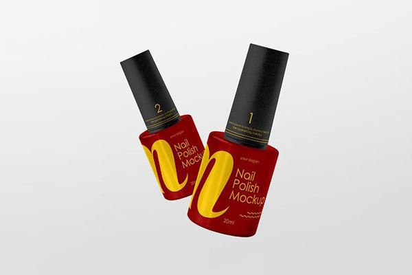Two Nail Polish Bottle Mockups FREE PSD