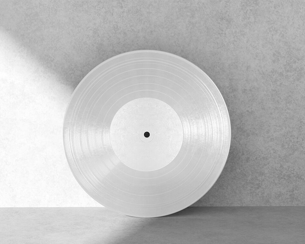 2 Front View Vinyl Record Mockups with and Without Cover FREE PSD